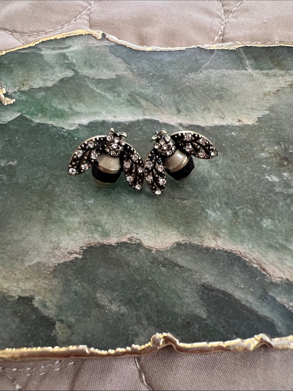 Banana Republic Rhinestone Bee Earrings
